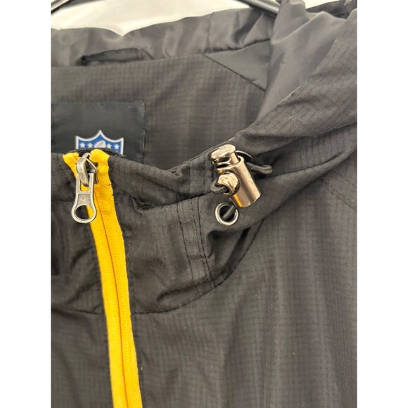 Official NFL Men’s XL Pittsburgh Steeler’s Jacket Hooded Football Windbreaker - Picture 3 of 15